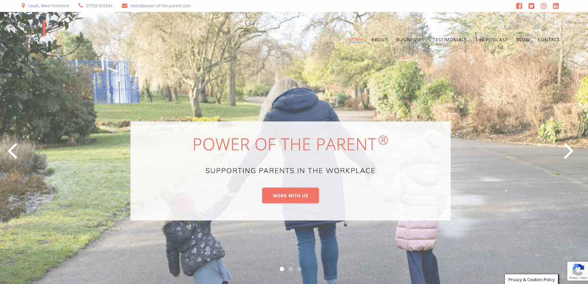 Power of the Parent Website Build